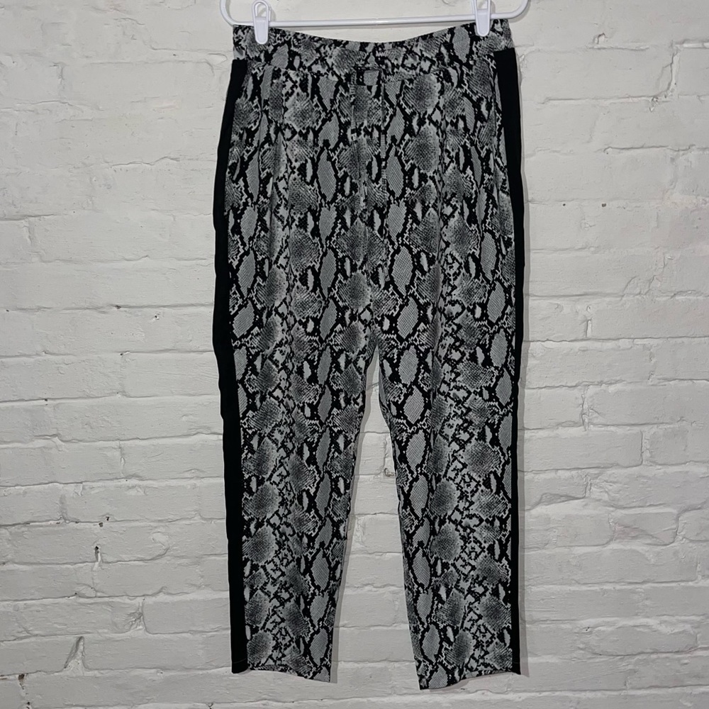 Snakeskin-print Pants L NWT